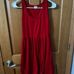 Red Sleeveless Dress